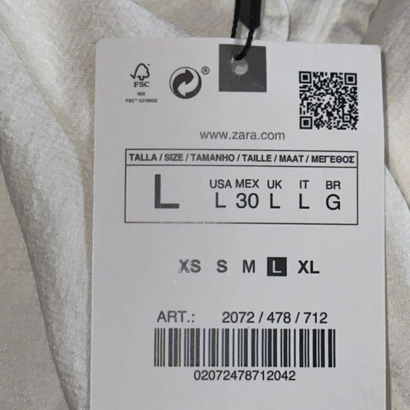 ZARA | Ecru | BUTTONED TIED BLOUSE - Picture 10 of 11